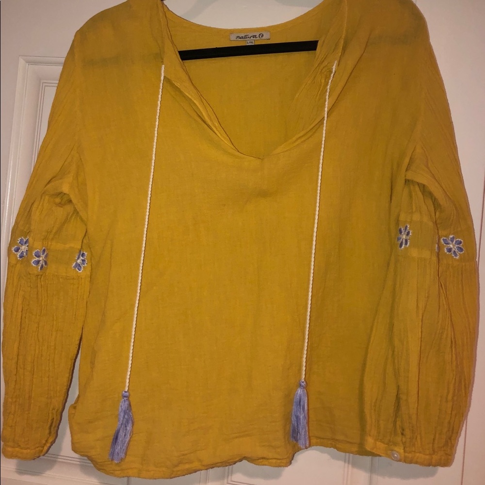 Yellow Floral Blouse